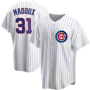 Replica Greg Maddux Men's Chicago Cubs White Home Jersey