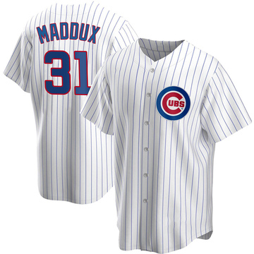 Replica Greg Maddux Men's Chicago Cubs White Home Jersey
