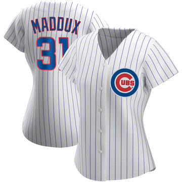 Replica Greg Maddux Women's Chicago Cubs White Home Jersey