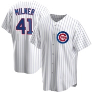 Replica Hoby Milner Men's Chicago Cubs White Home Jersey