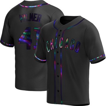 Replica Hoby Milner Youth Chicago Cubs Black Holographic Alternate Jersey