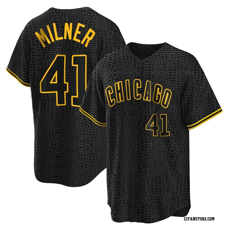 Replica Hoby Milner Youth Chicago Cubs Black Snake Skin City Jersey