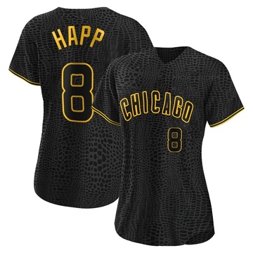 Replica Ian Happ Women's Chicago Cubs Black Snake Skin City Jersey