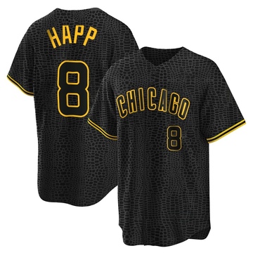 Replica Ian Happ Youth Chicago Cubs Black Snake Skin City Jersey