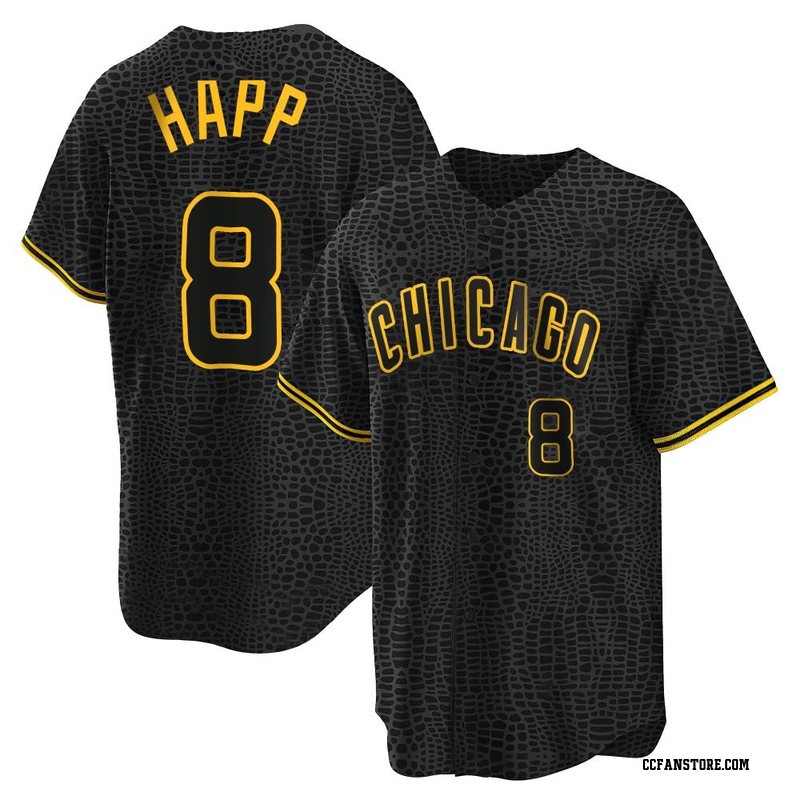 Replica Ian Happ Youth Chicago Cubs Black Snake Skin City Jersey