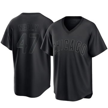Replica Jack Neely Men's Chicago Cubs Black Pitch Fashion Jersey