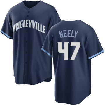Replica Jack Neely Men's Chicago Cubs Navy 2021 City Connect Jersey