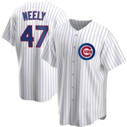 Replica Jack Neely Men's Chicago Cubs White Home Jersey