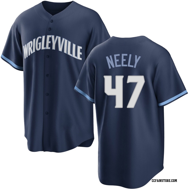 Replica Jack Neely Youth Chicago Cubs Navy 2021 City Connect Jersey