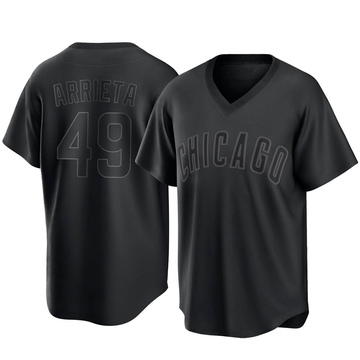 Men's Chicago Cubs Jake Arrieta Majestic Threads Royal Premium Tri-Blend  Name & Number T-Shirt