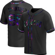 Replica James Triantos Men's Chicago Cubs Black Holographic Alternate Jersey
