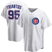 Replica James Triantos Men's Chicago Cubs White Home Jersey