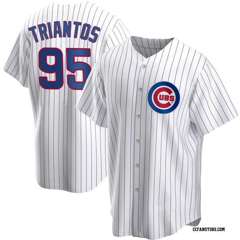 Replica James Triantos Men's Chicago Cubs White Home Jersey