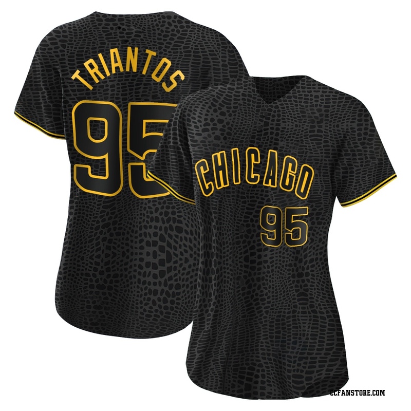 Replica James Triantos Women's Chicago Cubs Black Snake Skin City Jersey