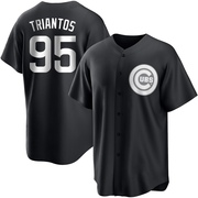 Replica James Triantos Youth Chicago Cubs White Black/ Jersey