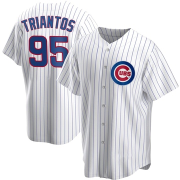 Replica James Triantos Youth Chicago Cubs White Home Jersey