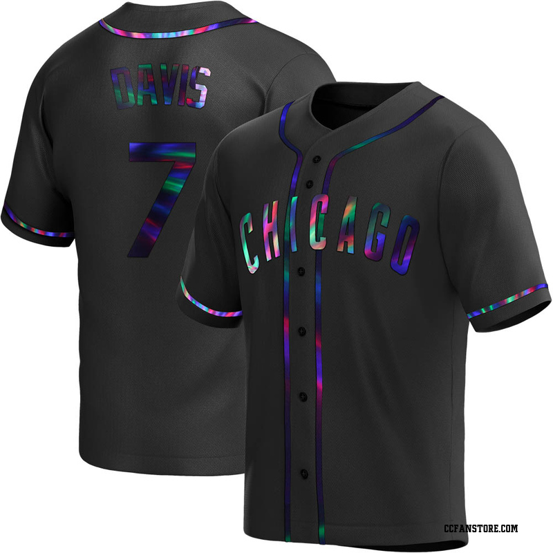 Replica Jody Davis Youth Chicago Cubs Black Holographic Alternate Jersey