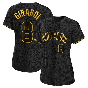 Replica Joe Girardi Women's Chicago Cubs Black Snake Skin City Jersey