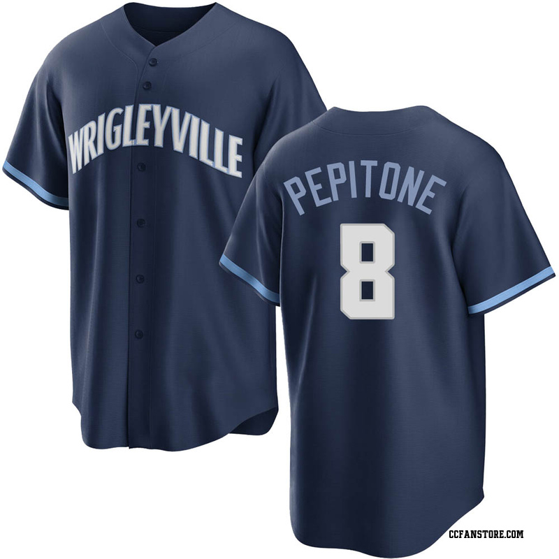 Replica Joe Pepitone Youth Chicago Cubs Navy 2021 City Connect Jersey