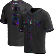 Replica Jon Berti Youth Chicago Cubs Black Holographic Alternate Jersey