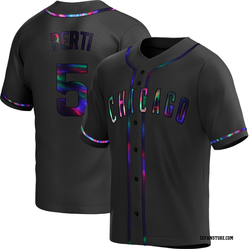 Replica Jon Berti Youth Chicago Cubs Black Holographic Alternate Jersey