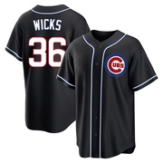 Replica Jordan Wicks Men's Chicago Cubs Black Fashion Out Jersey