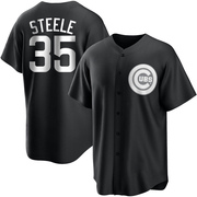 Replica Justin Steele Men's Chicago Cubs White Black/ Jersey