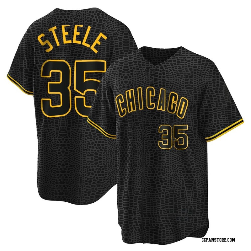 Replica Justin Steele Youth Chicago Cubs Black Snake Skin City Jersey
