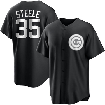 Replica Justin Steele Youth Chicago Cubs White Black/ Jersey