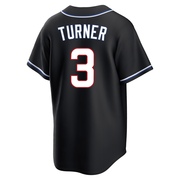 Replica Justin Turner Men's Chicago Cubs Black Fashion Out Jersey