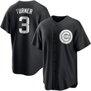 Replica Justin Turner Youth Chicago Cubs White Black/ Jersey