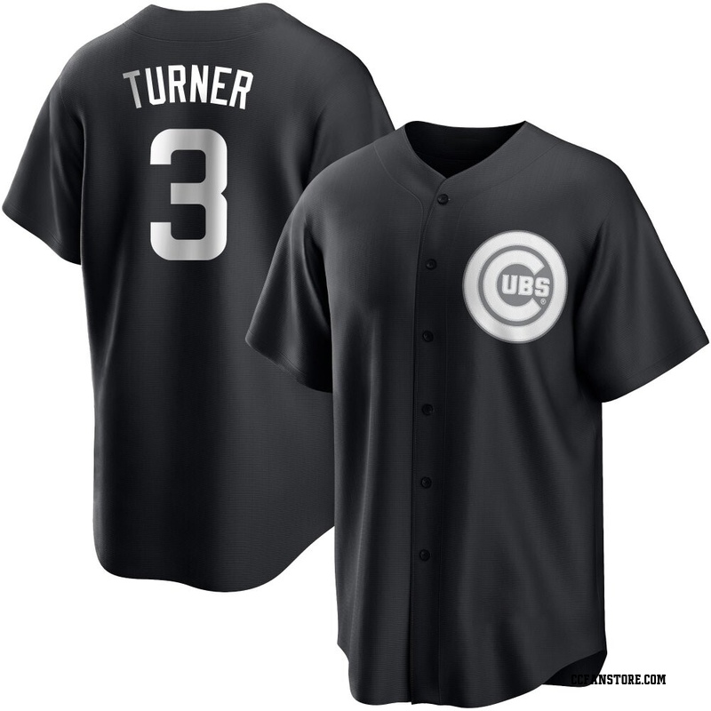 Replica Justin Turner Youth Chicago Cubs White Black/ Jersey