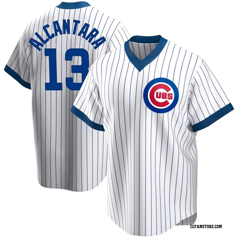 Replica Kevin Alcantara Men's Chicago Cubs White Home Cooperstown Collection Jersey