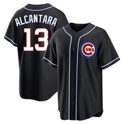Replica Kevin Alcantara Youth Chicago Cubs Black Fashion Out Jersey
