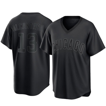 Replica Kevin Alcantara Youth Chicago Cubs Black Pitch Fashion Jersey