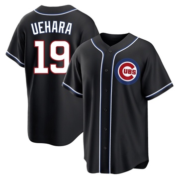 Replica Koji Uehara Youth Chicago Cubs Black Fashion Out Jersey