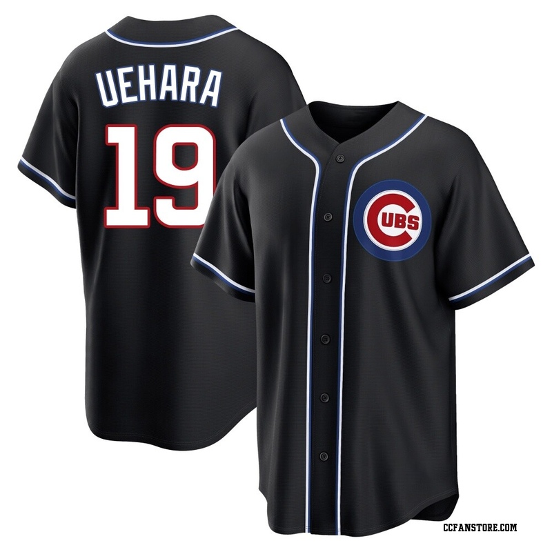 Replica Koji Uehara Youth Chicago Cubs Black Fashion Out Jersey