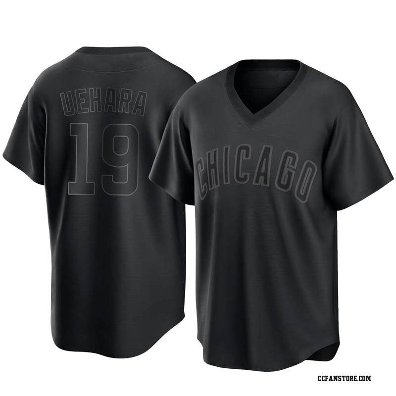 Replica Koji Uehara Youth Chicago Cubs Black Pitch Fashion Jersey