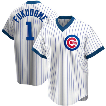Replica Kosuke Fukudome Men's Chicago Cubs White Home Cooperstown Collection Jersey
