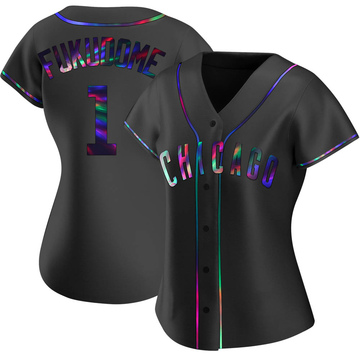 Replica Kosuke Fukudome Women's Chicago Cubs Black Holographic Alternate Jersey