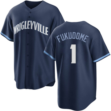 Replica Kosuke Fukudome Youth Chicago Cubs Navy 2021 City Connect Jersey