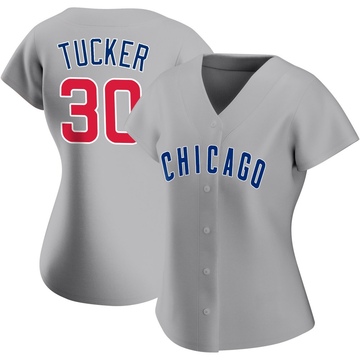 Replica Kyle Tucker Women's Chicago Cubs Gray Road Jersey