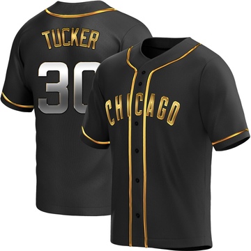 Replica Kyle Tucker Youth Chicago Cubs Black Golden Alternate Jersey