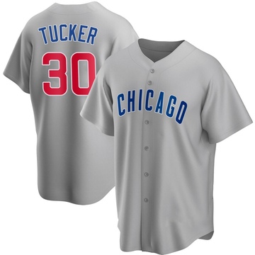 Replica Kyle Tucker Youth Chicago Cubs Gray Road Jersey