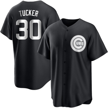 Replica Kyle Tucker Youth Chicago Cubs White Black/ Jersey
