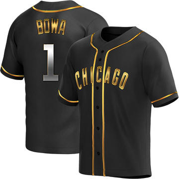 Replica Larry Bowa Youth Chicago Cubs Black Golden Alternate Jersey