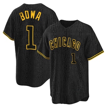 Replica Larry Bowa Youth Chicago Cubs Black Snake Skin City Jersey
