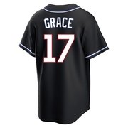 Replica Mark Grace Youth Chicago Cubs Black Fashion Out Jersey
