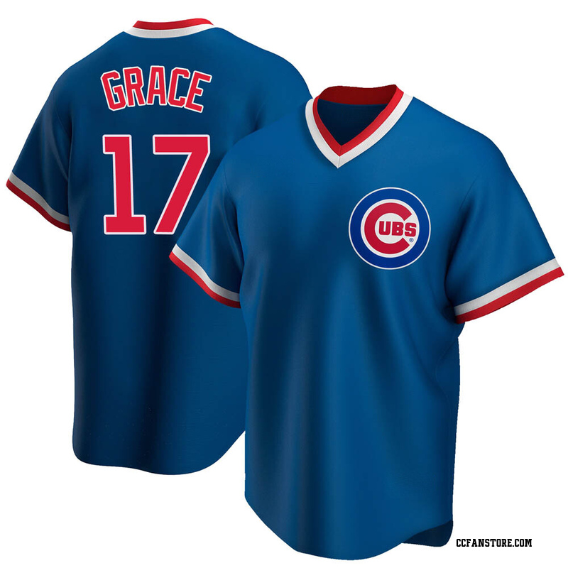 Replica Mark Grace Youth Chicago Cubs Royal Road Cooperstown Collection Jersey