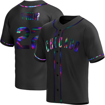 Replica Mark Prior Youth Chicago Cubs Black Holographic Alternate Jersey